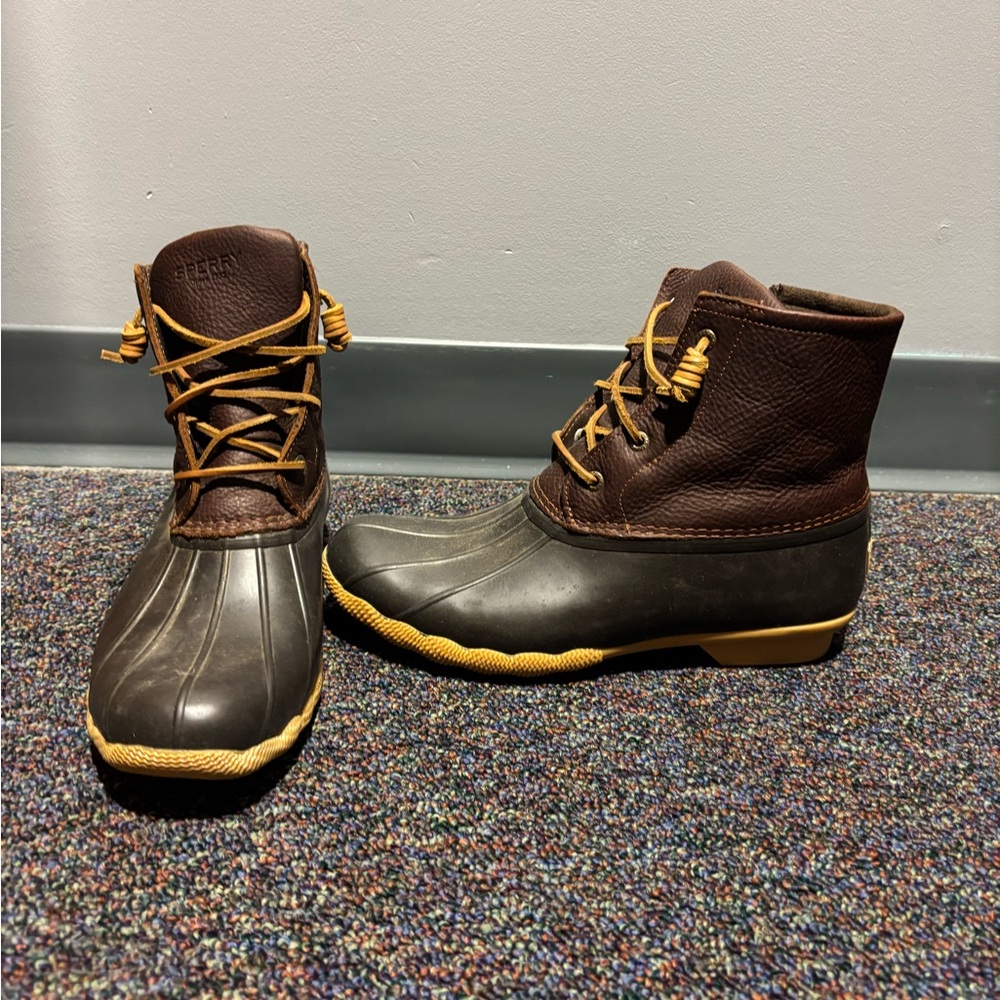 Women’s Sperry Brown and Tan Duck Boots
